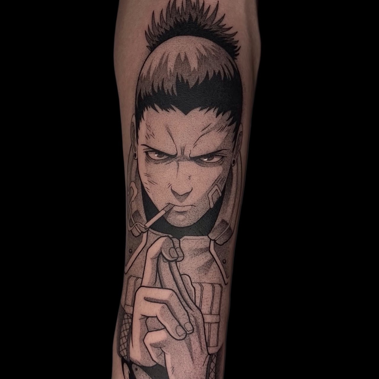 Sebastián — Anime & Blackwork, CAOS Art Tattoo Santiago