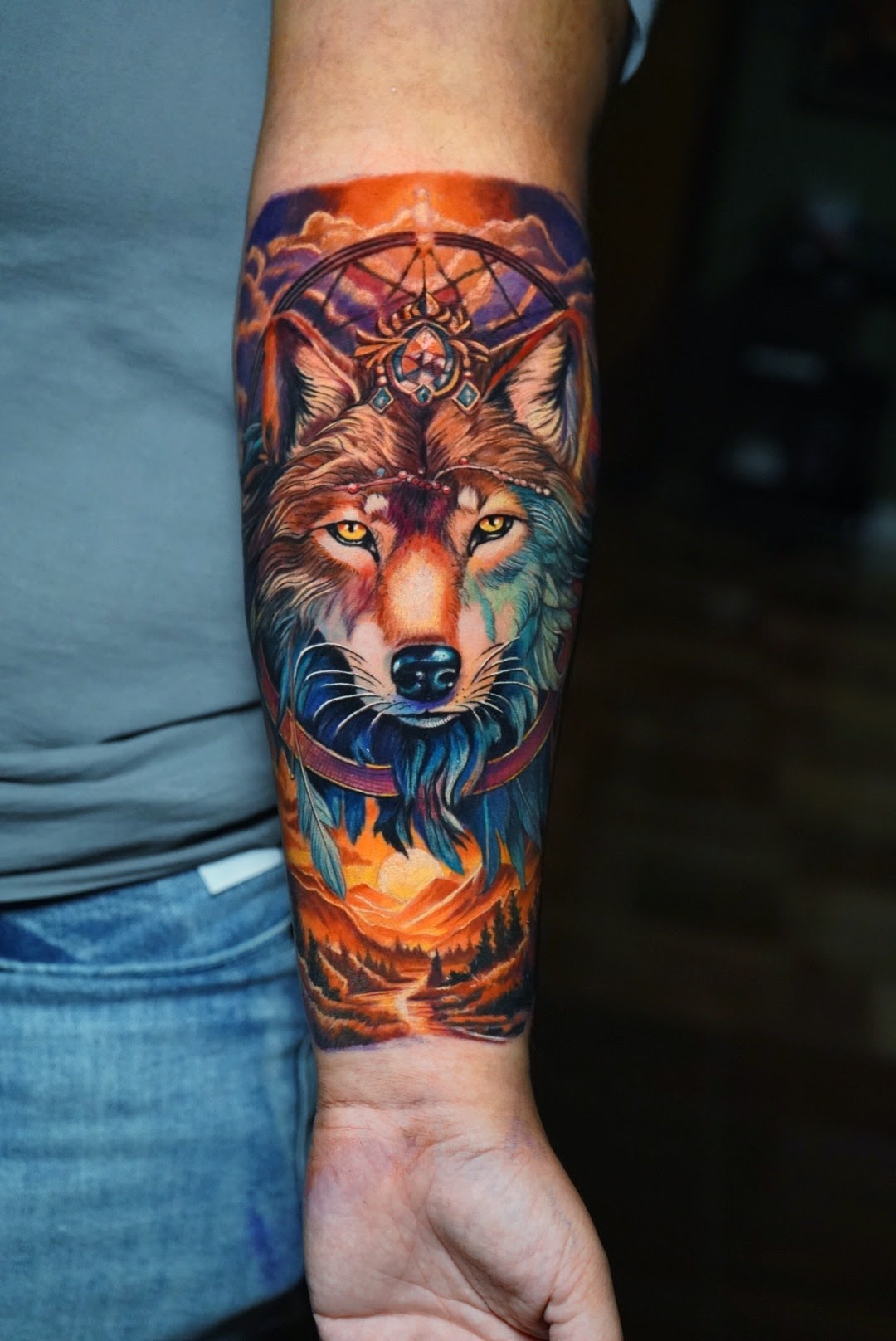 Tatuaje de animales blackwork Santiago