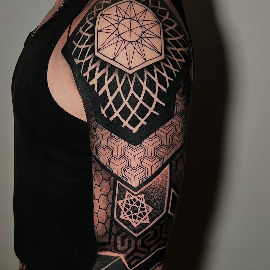 Mandala cráneo geometría sagrada — CAOS Art Tattoo